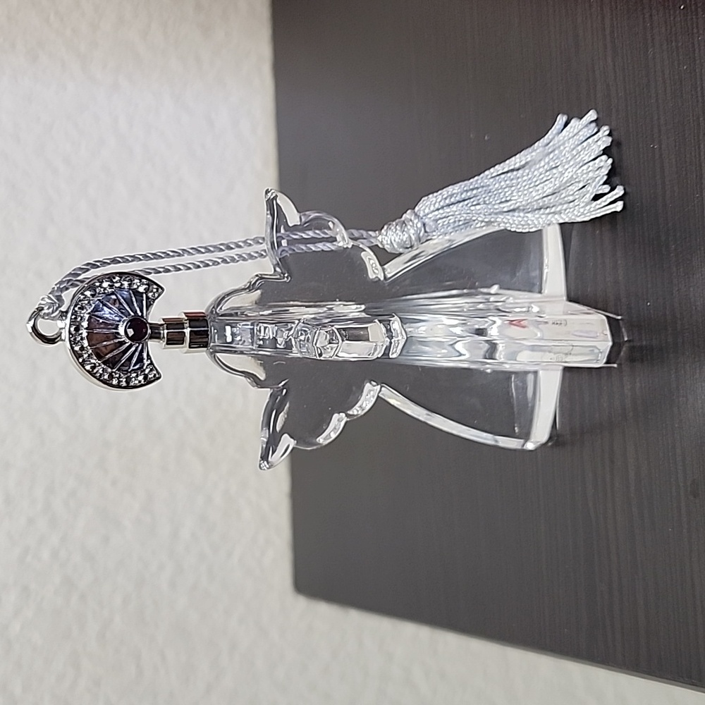 🥳 Lenox Crystal Angel Ornament, Twirly Heavenly Host Angel Pave Jewels.